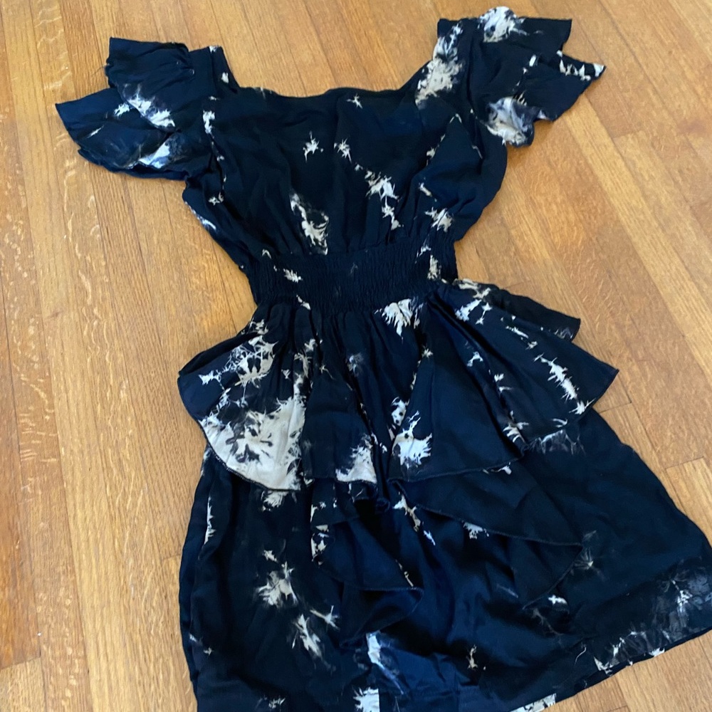 Acid Dye Ruffle Dress